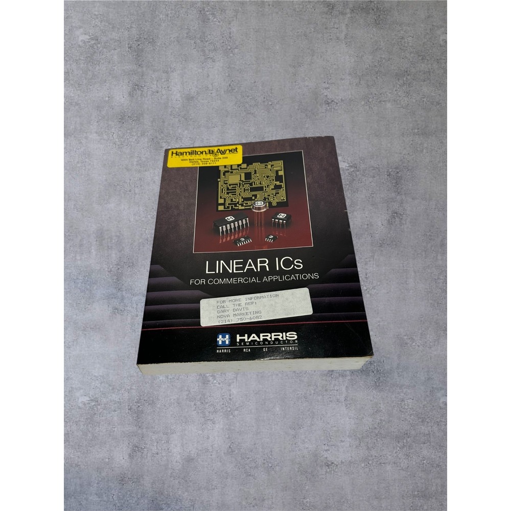 Harris Semiconductor Linear ICs Databook 1990 Vintage Engineering Manual